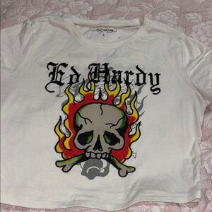 Ed Hardy White Graphic Tee